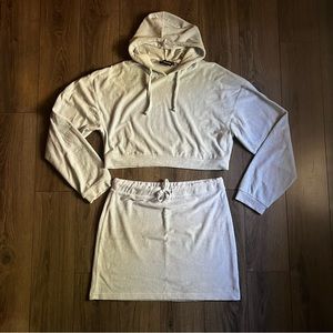 Pretty Little Thing Pale Blue 🦋  Baby Blue set | Size 10 | mini skirt + hoodie